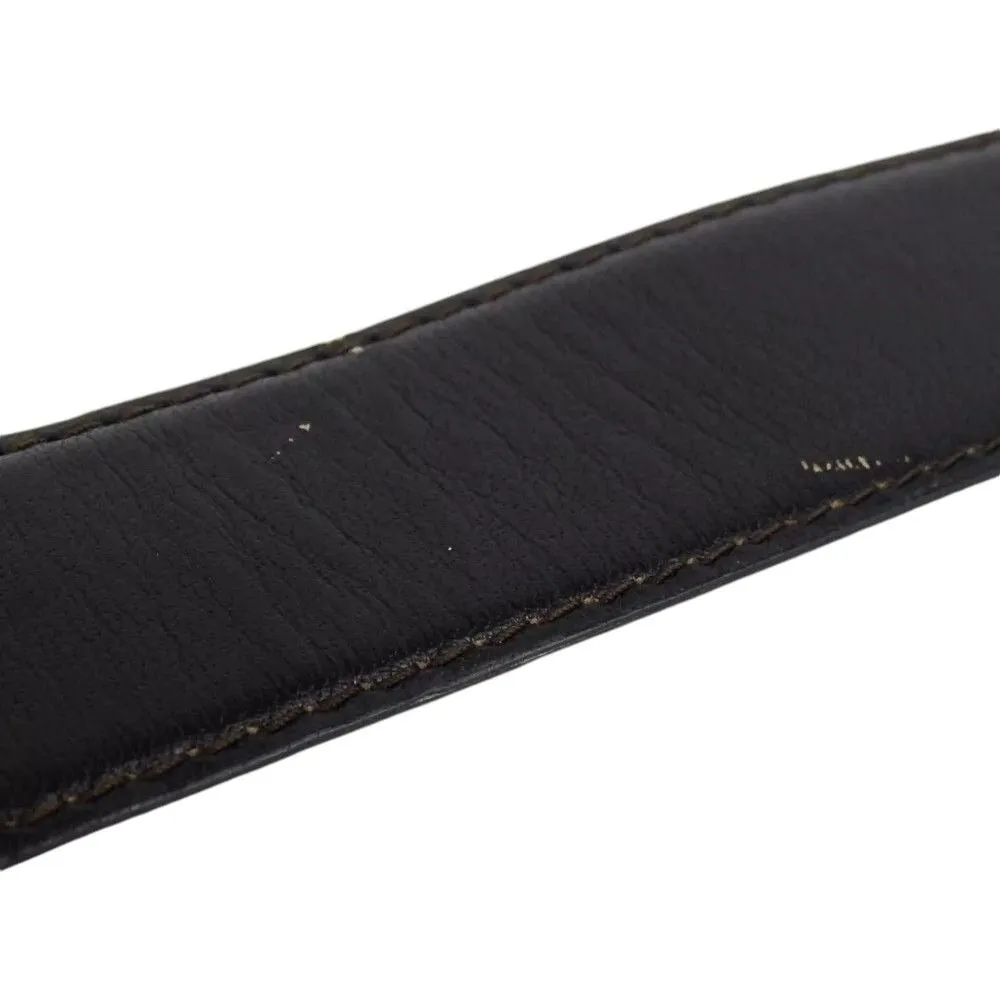 193145AQ (S1) Celine Belt Sulky Buckle Black Leather