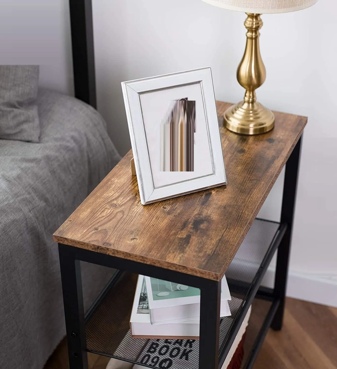2-Tier Industrial Shoe Rack & Organizer Bench