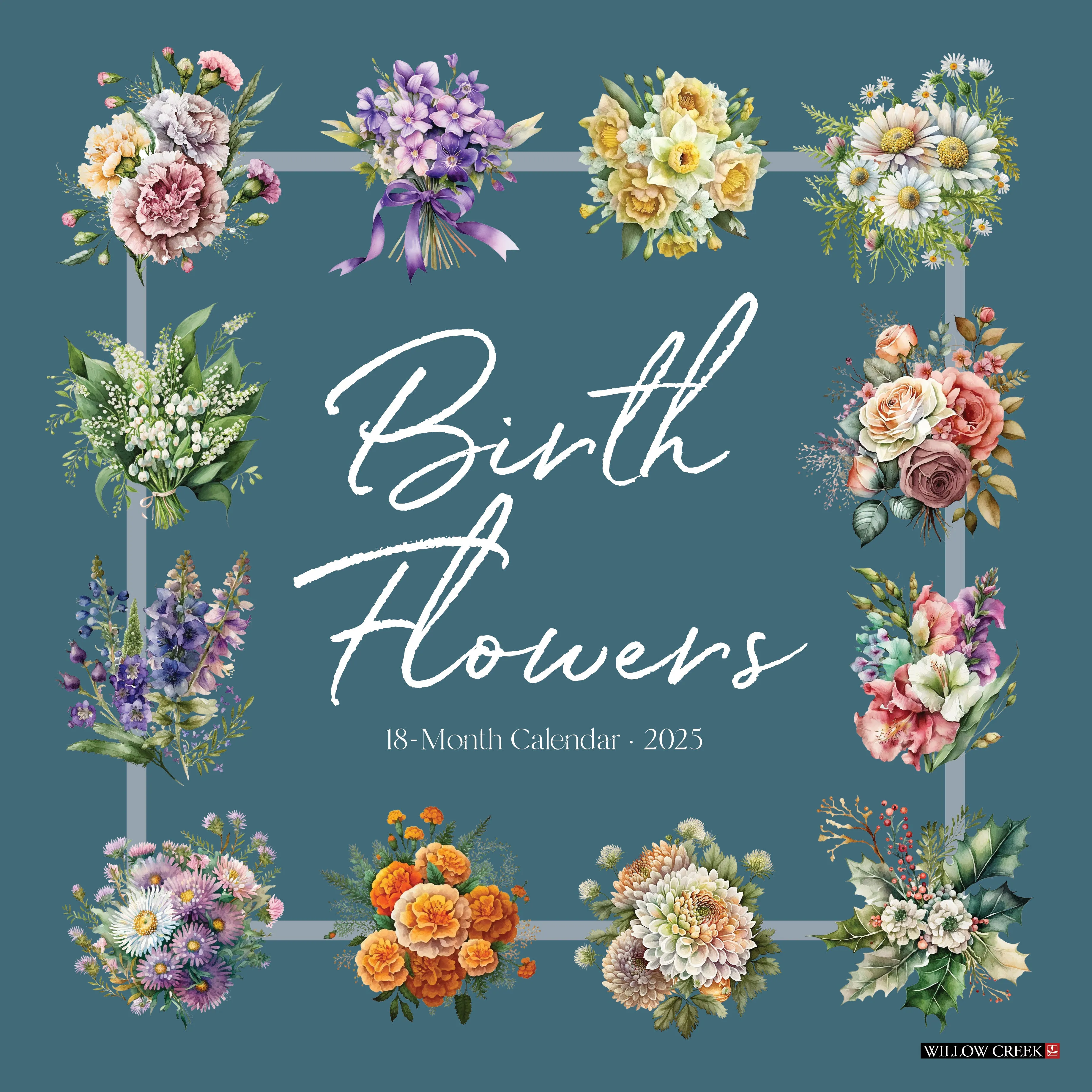 2025 Birth Flowers Wall Calendar