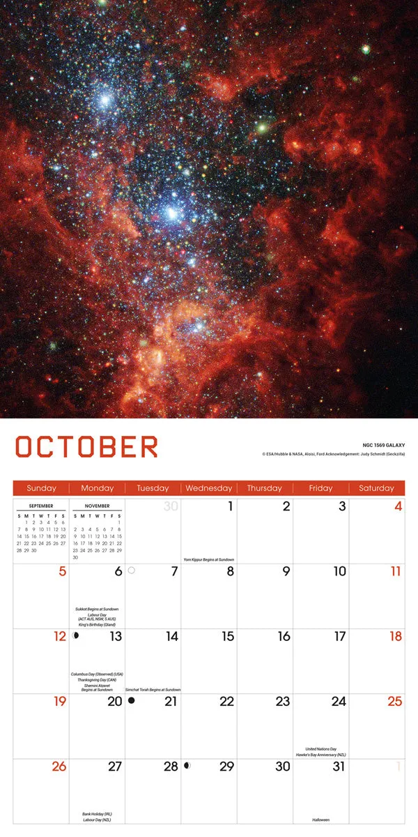 2025 Hubble Space Telescope Wall Calendar