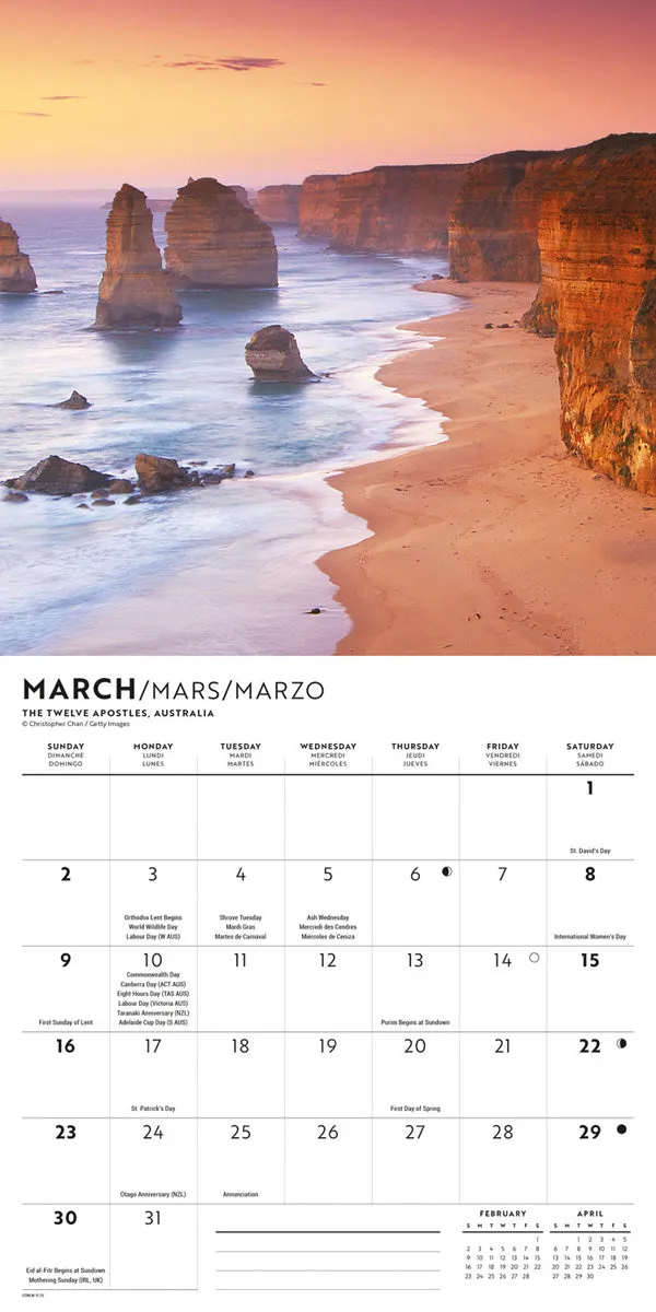 2025 Passport to the World Mini Wall Calendar