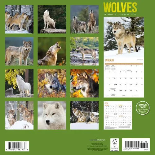 2025 Wolves Wall Calendar