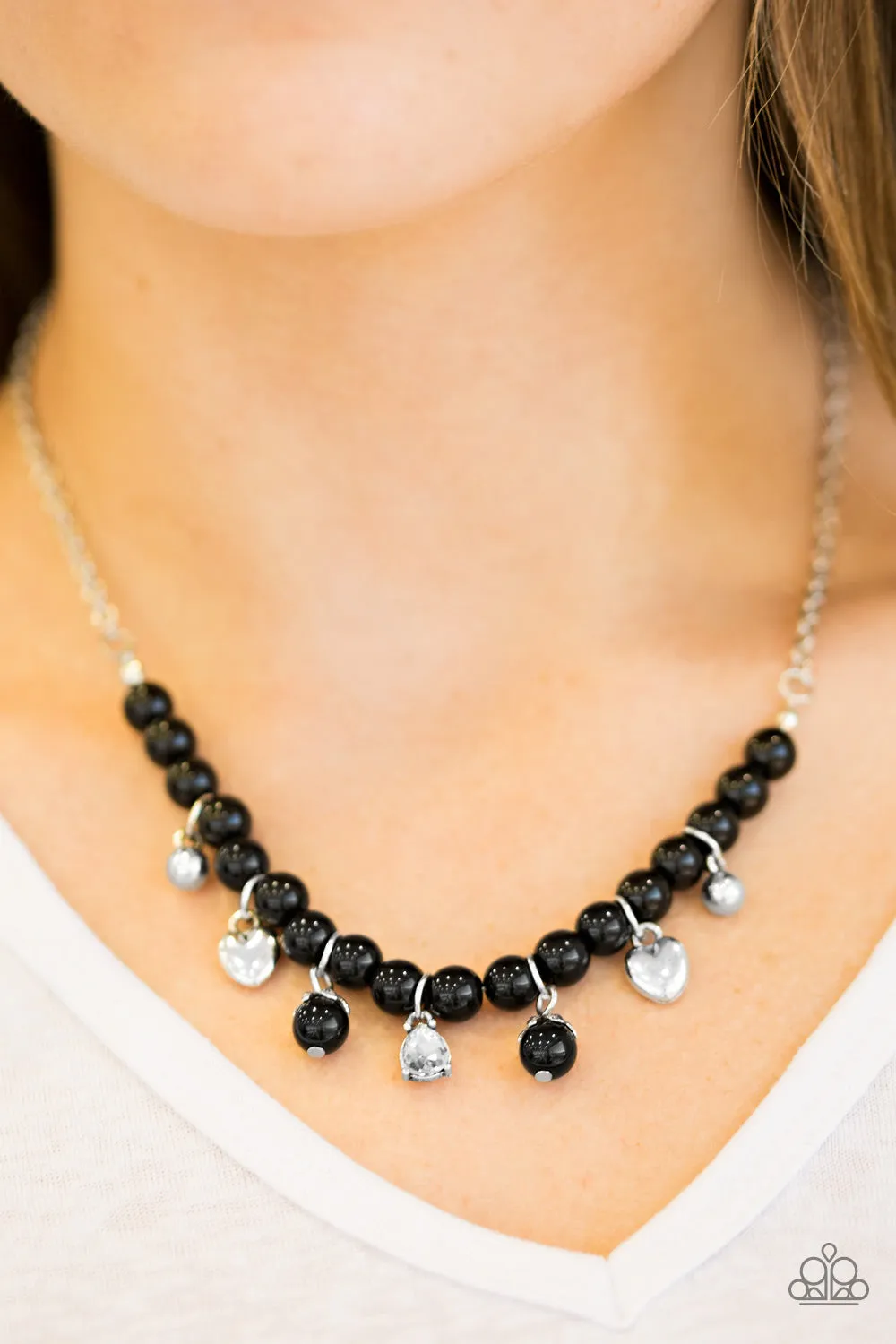 A HEART-Luck Story - Black Necklace - Paparazzi Accessories