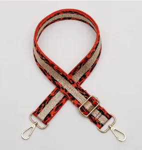 Bag Strap -Orange Leopard