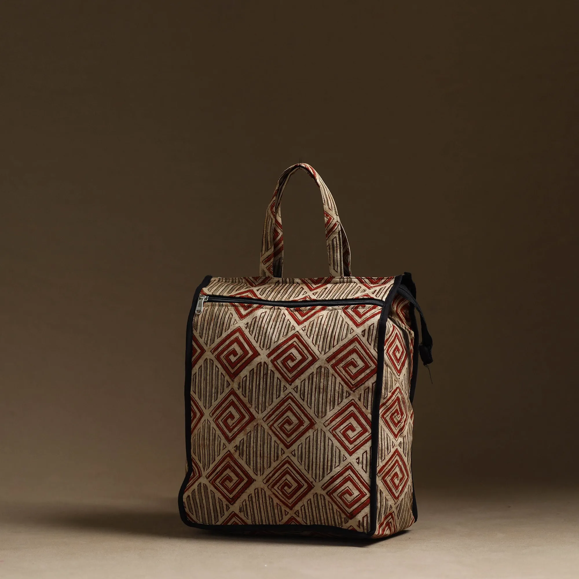 Beige - Handmade Cotton Shopping Hand bag 08