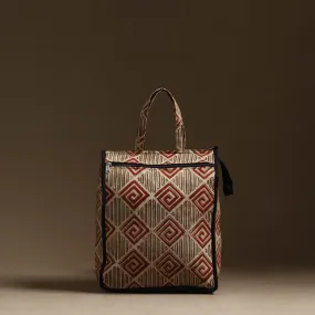 Beige - Handmade Cotton Shopping Hand bag 08