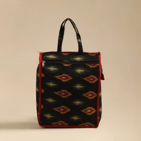 Black - Handcrafted Cotton Shopping Hand Bag 10
