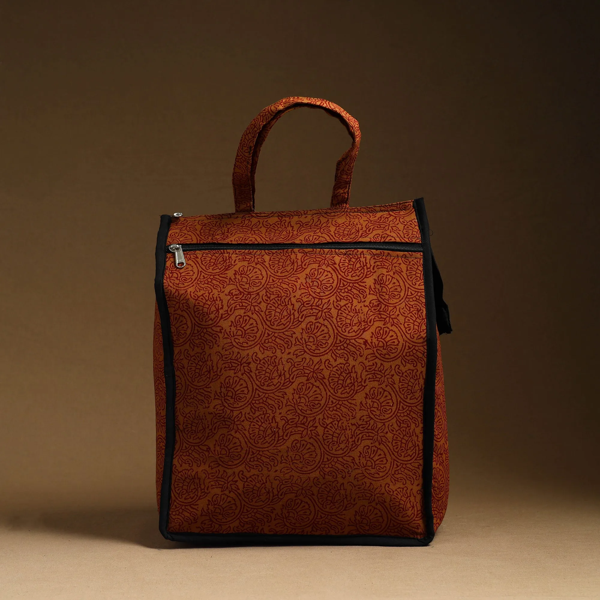 Brown - Handcrafted Cotton Shopping Hand Bag 17