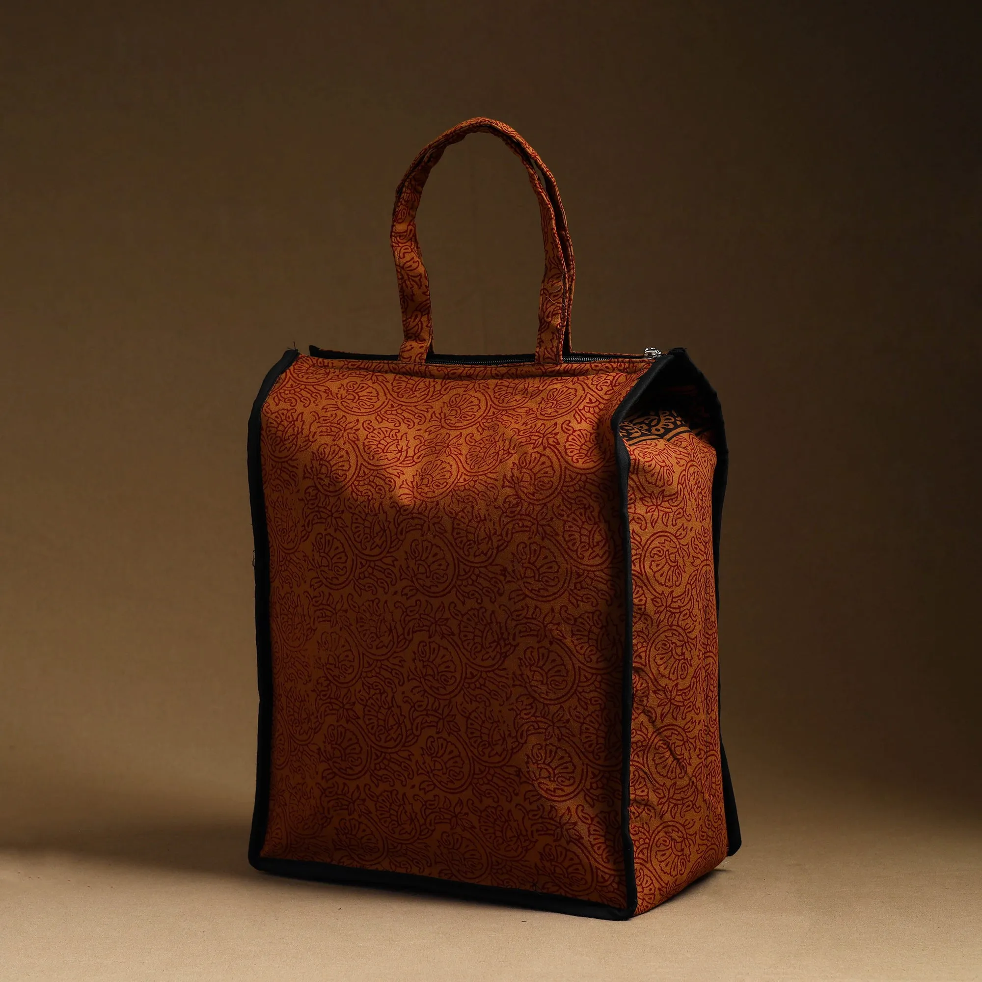 Brown - Handcrafted Cotton Shopping Hand Bag 17