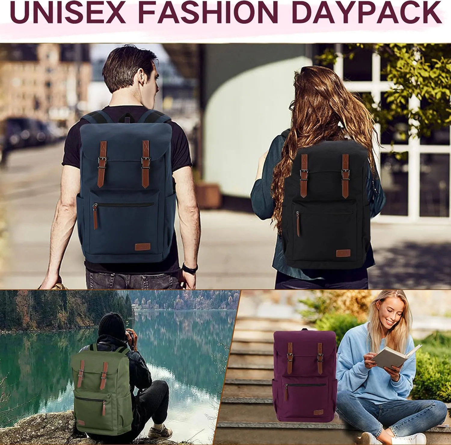 Carry-on Anti-theft Casual Daypack for Work Business Hiking