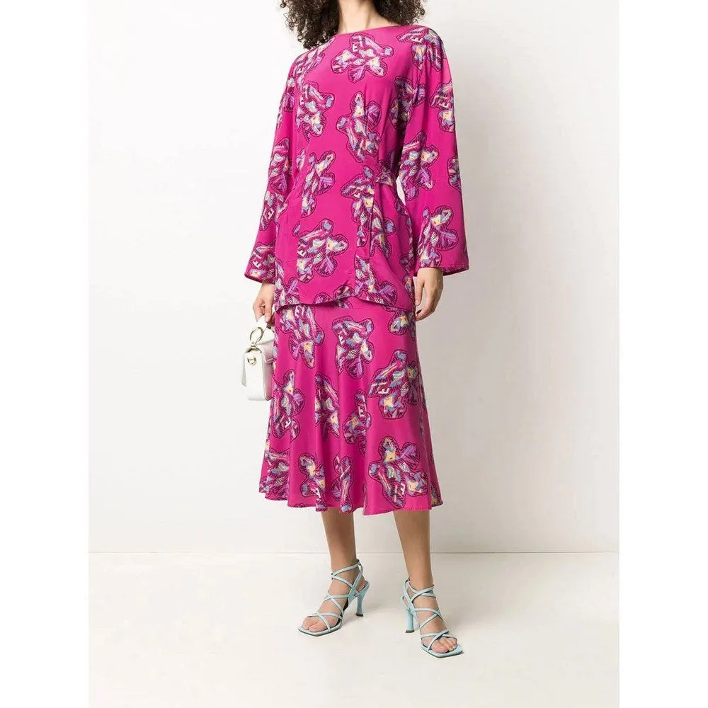 Fendi Pink Floral Suit - '70s