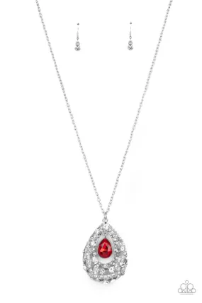 Glitz and GLOW - Red Necklace - Paparazzi Accessories