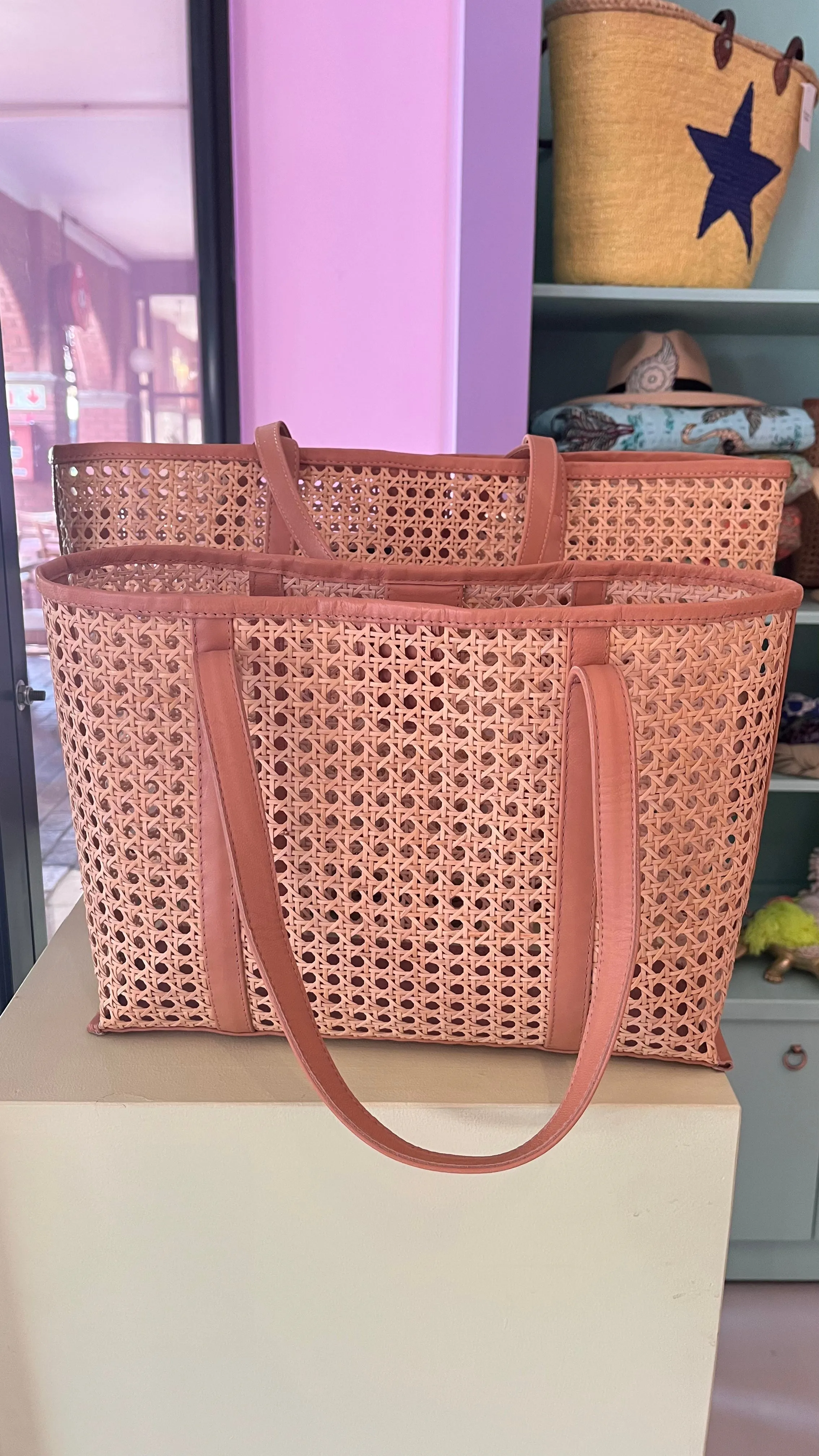 Handwoven Rattan Bag - Large