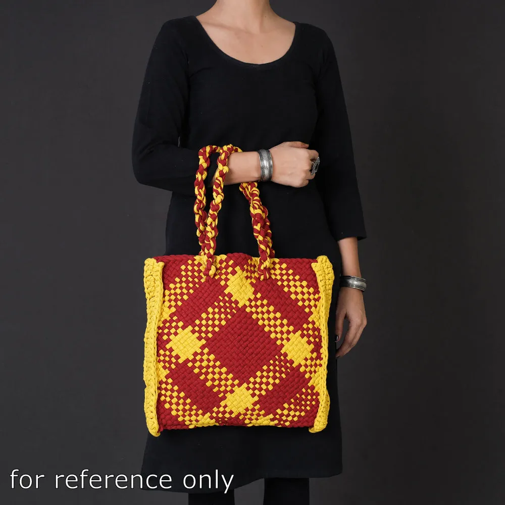 Handwoven Upcycled Cotton Hand/Lunch Bag