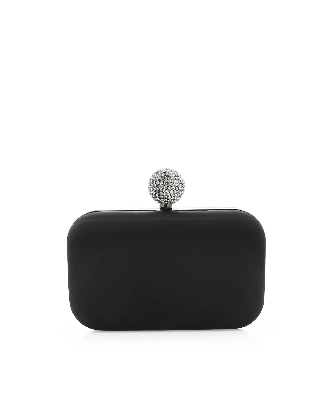 HANNA CLUTCH BAG - BLACK SATIN