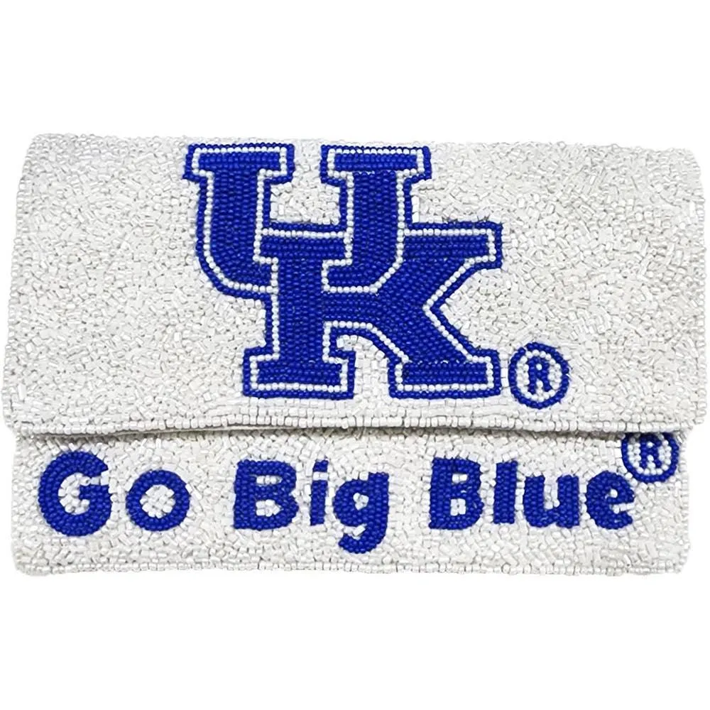 KENTUCKY GO BIG BLUE BEADED MINI CROSSBODY BAG