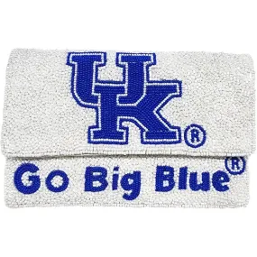 KENTUCKY GO BIG BLUE BEADED MINI CROSSBODY BAG