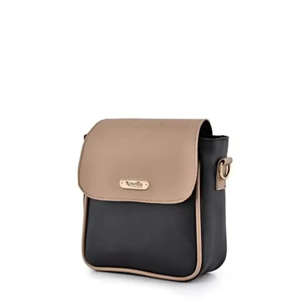 Krozilla Women Black Stylish Premium Sling Bag
