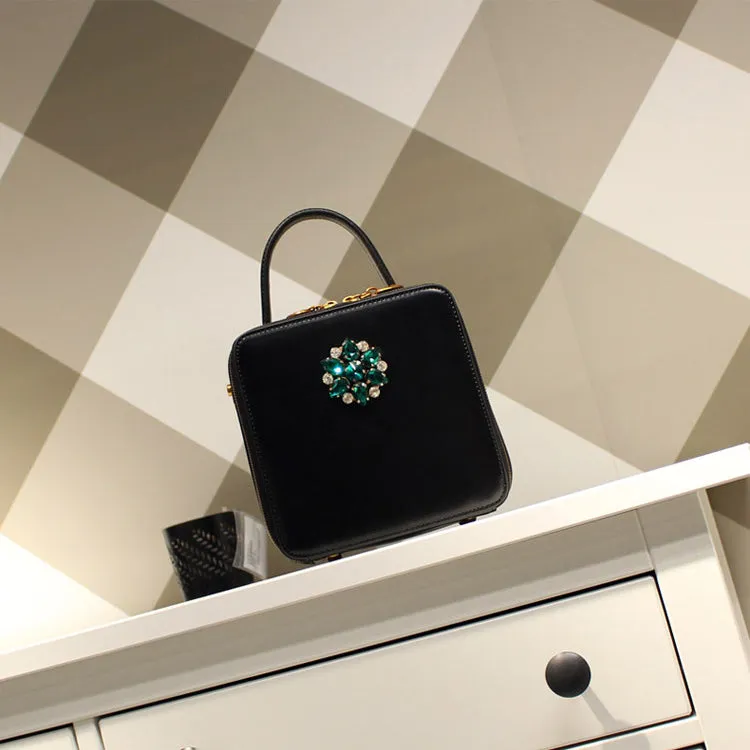 Ladies Boxy Leather Over The Shoulder Bag Leather Handbags For Women