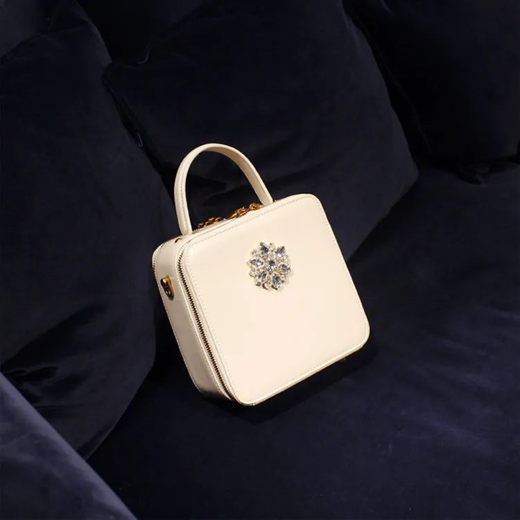 Ladies Boxy Leather Over The Shoulder Bag Leather Handbags For Women