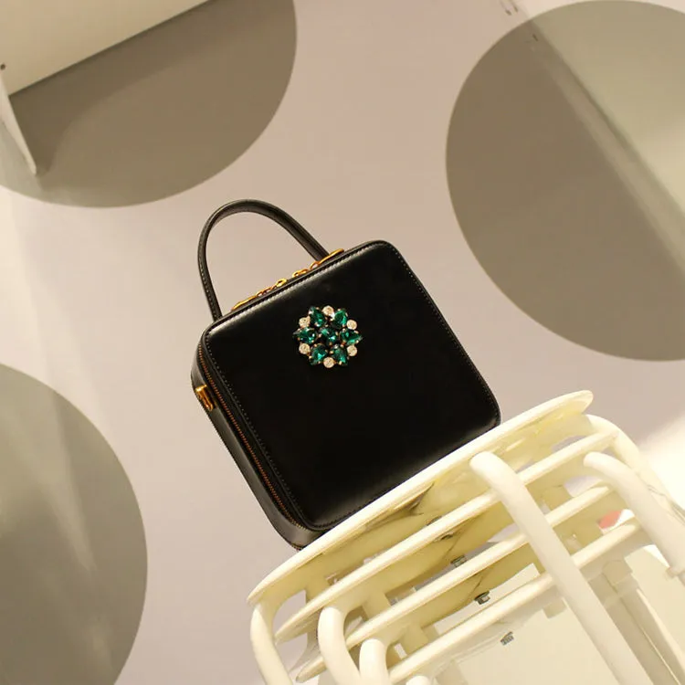 Ladies Boxy Leather Over The Shoulder Bag Leather Handbags For Women