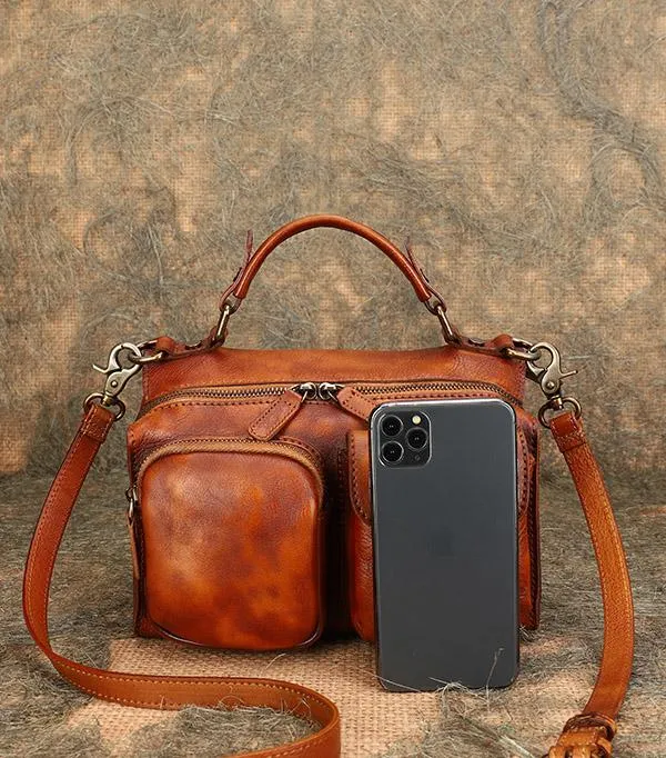 Ladies Vintage Shoulder Bags Genuine Leather Handbags For Women