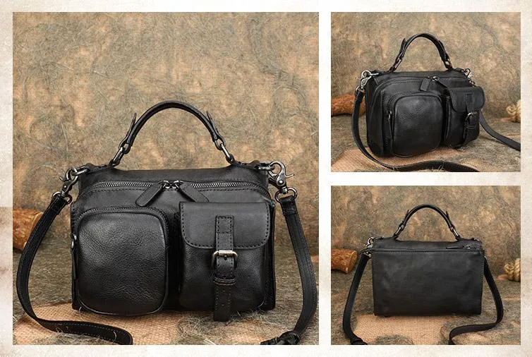 Ladies Vintage Shoulder Bags Genuine Leather Handbags For Women
