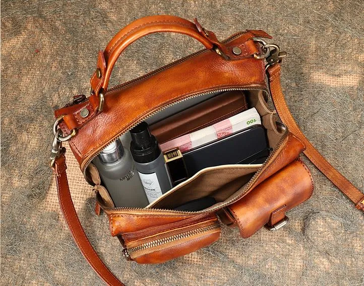 Ladies Vintage Shoulder Bags Genuine Leather Handbags For Women