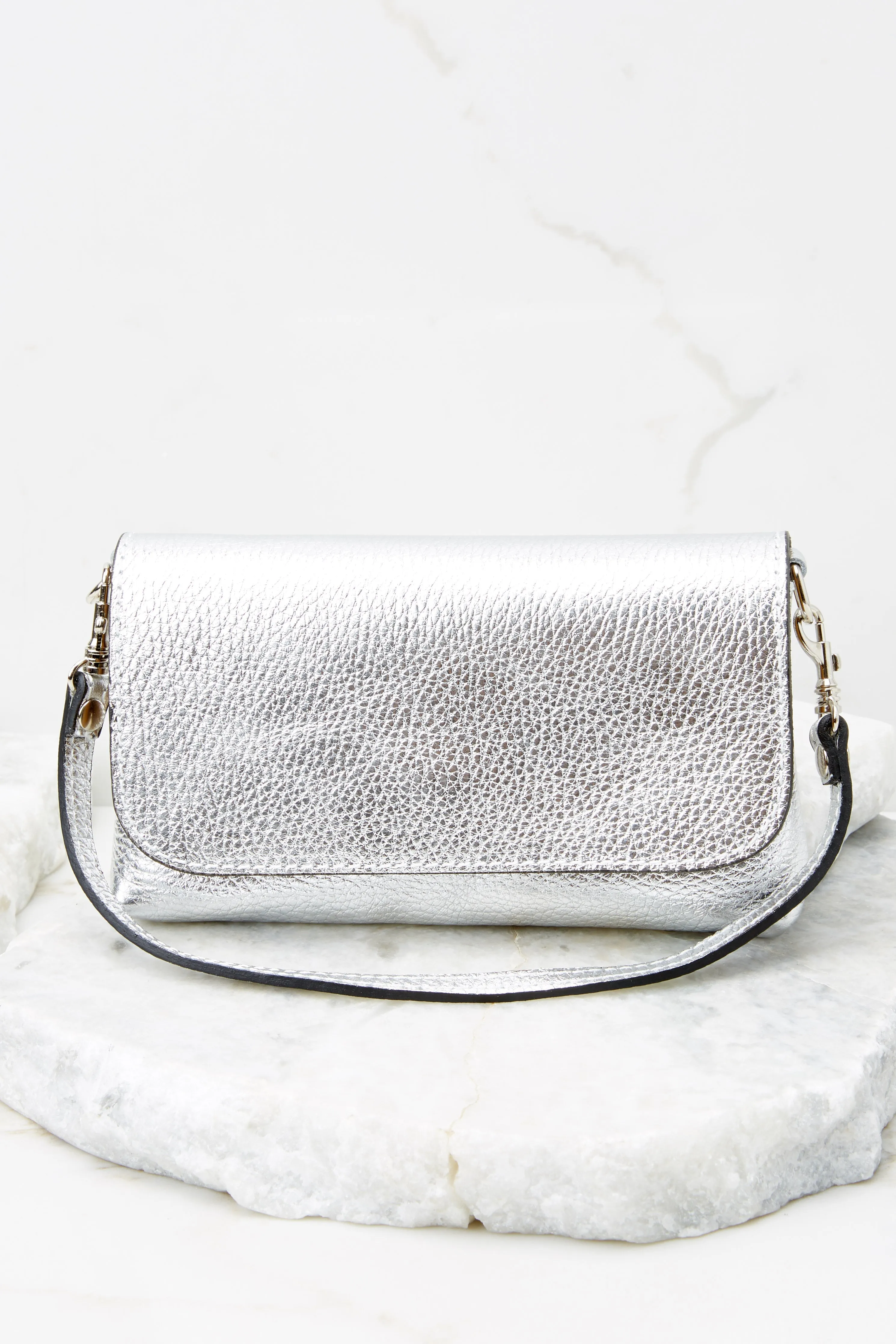 Little Lady Silver Leather Bag