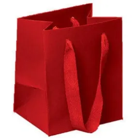 Manhattan Grosgrain Handle Shopping Bags - 5.0 x 4.0 x 6.0