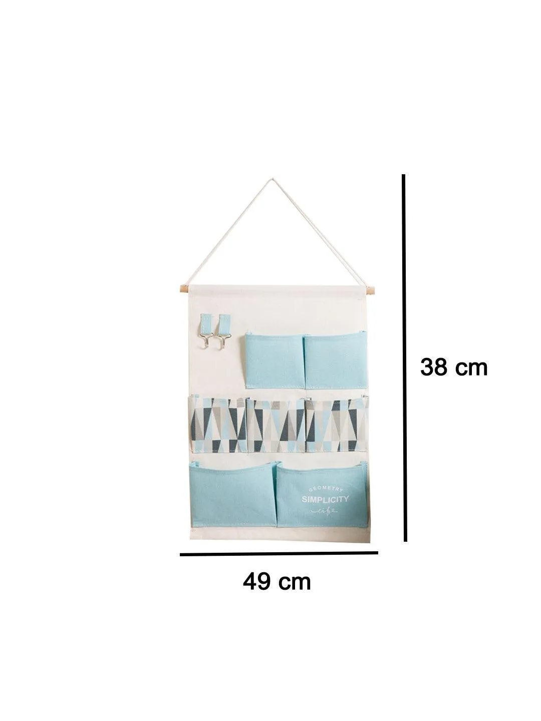 Market99 Wall Hanging Storage Bag With 7 Pockets And Key Hook