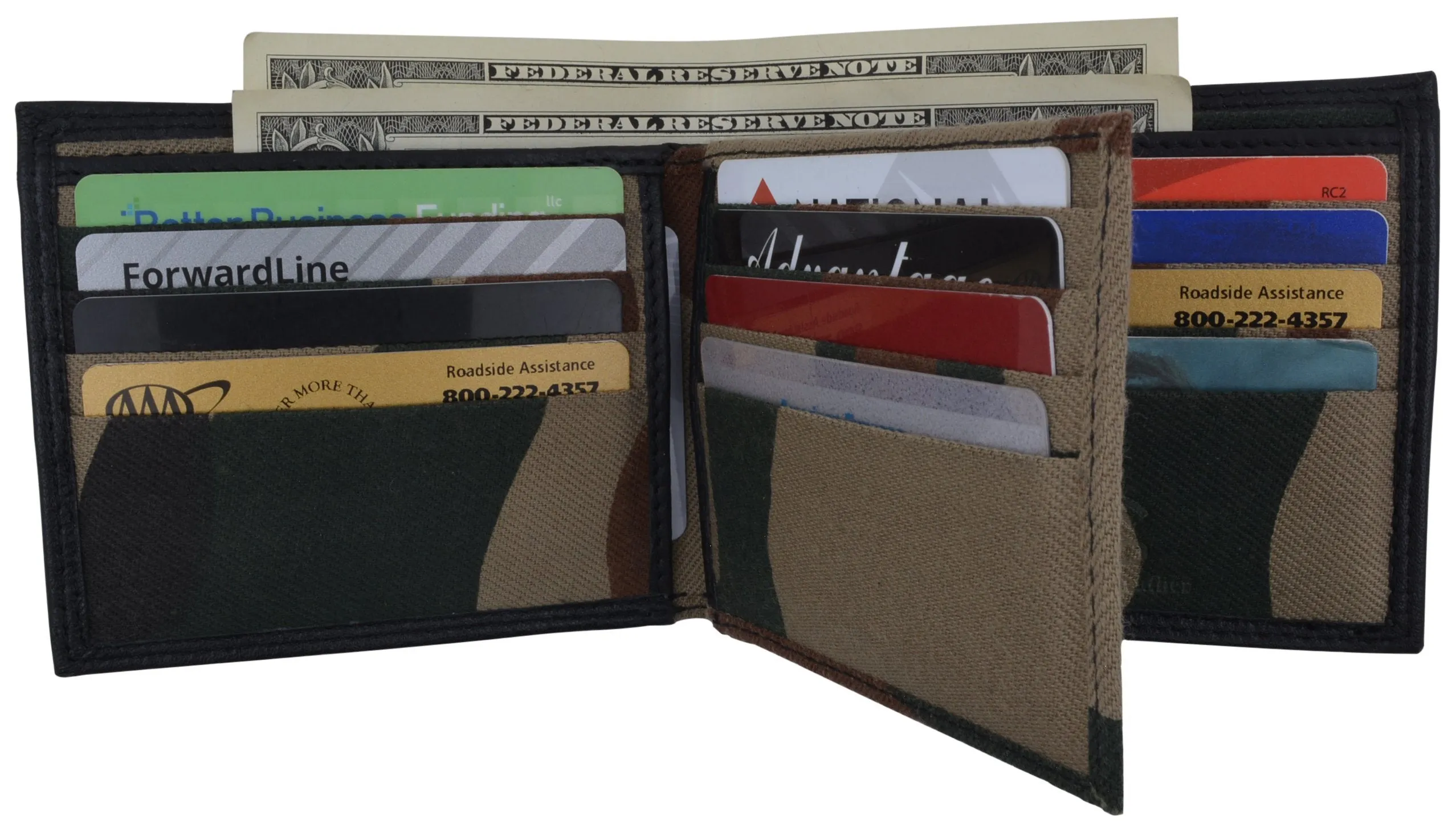 Men's RFID Blocking Premium Leather Bifold Multi-Card Compact Center Flip Wallet by Swiss Marshall RFID510052