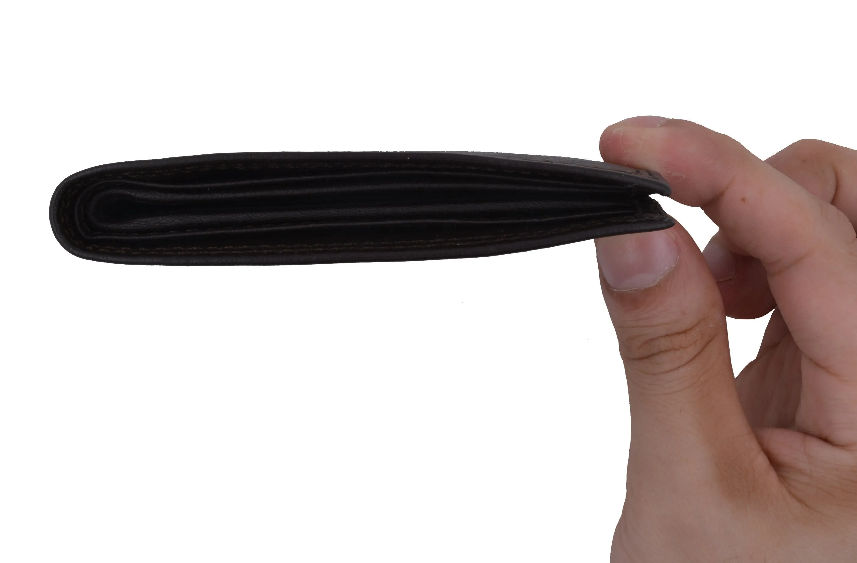 Men's Slim Bifold RFID Blocking Premium Genuine Leather Credit Card ID Wallet by Swiss Marshall RFID510060