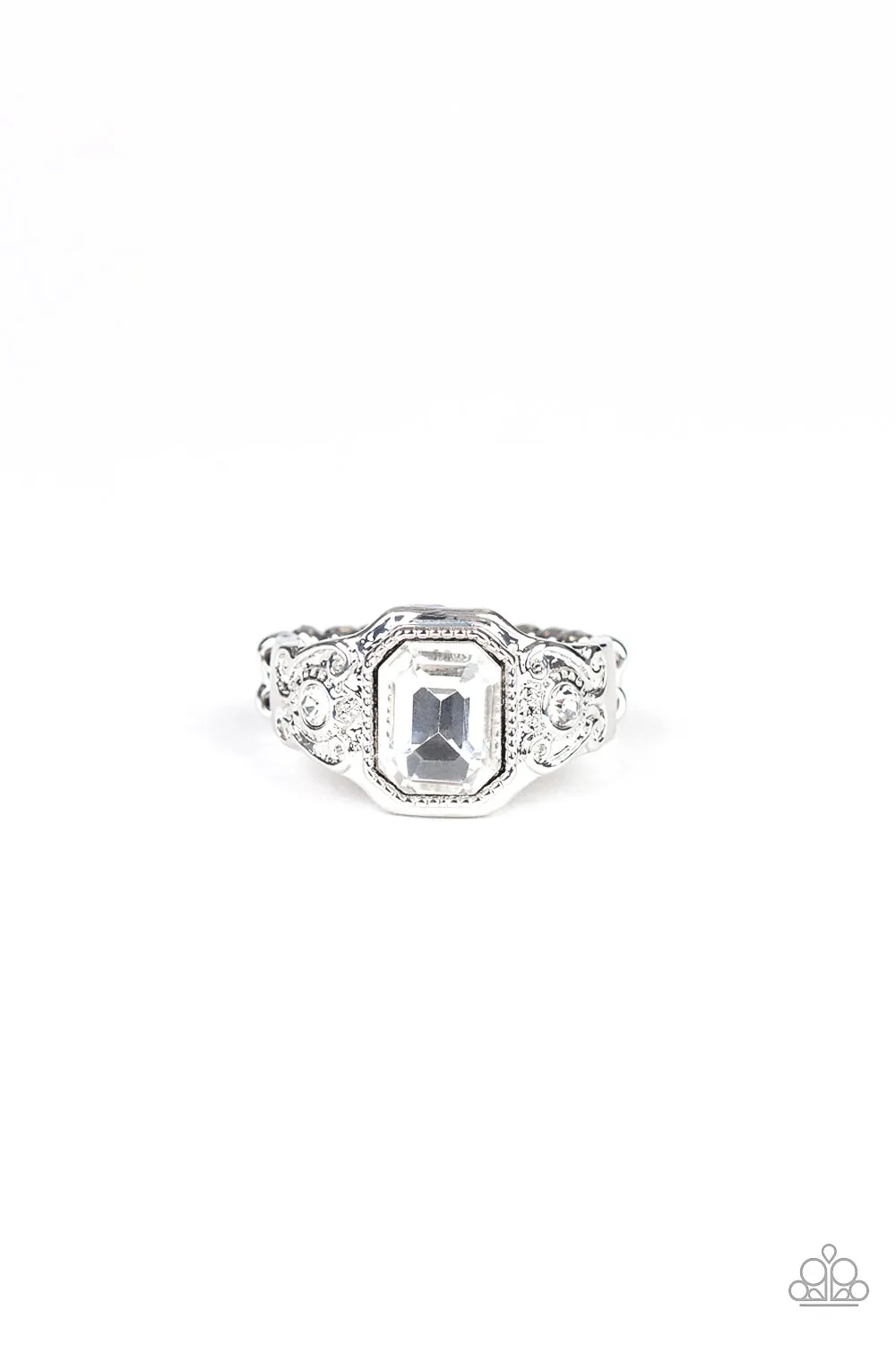 Out For The COUNTESS - White Ring - Paparazzi Accessories