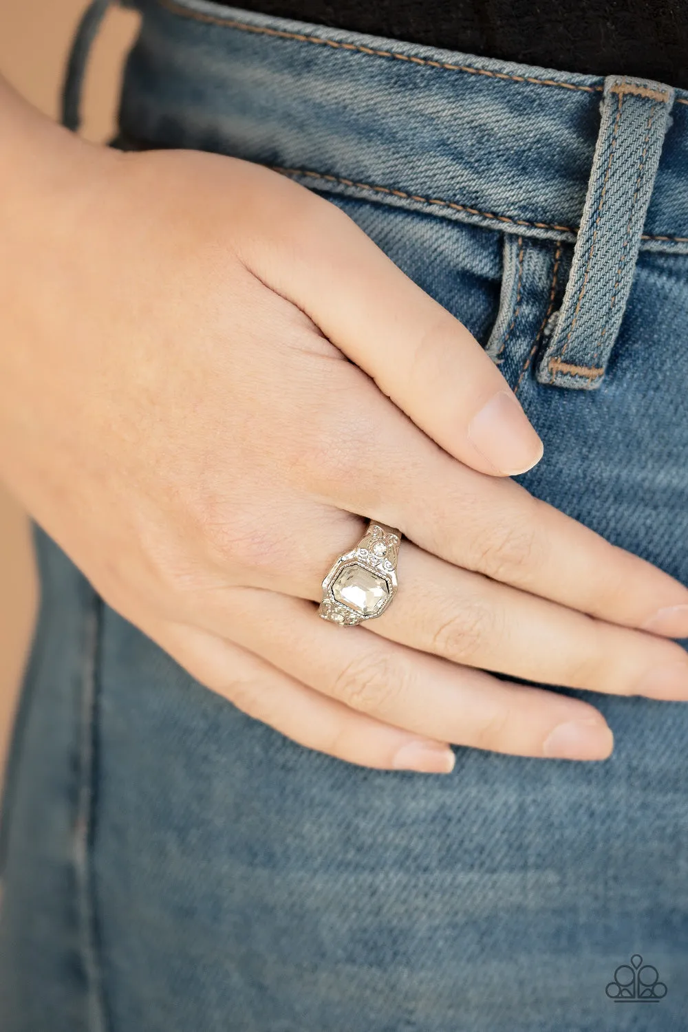 Out For The COUNTESS - White Ring - Paparazzi Accessories