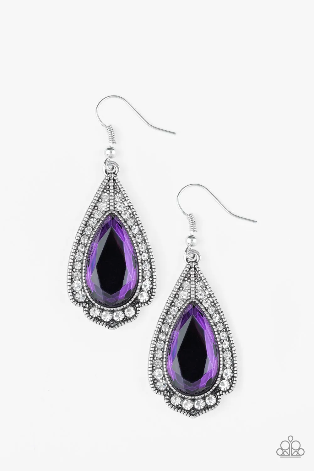 Paparazzi  Superstar Stardom Earrings Purple