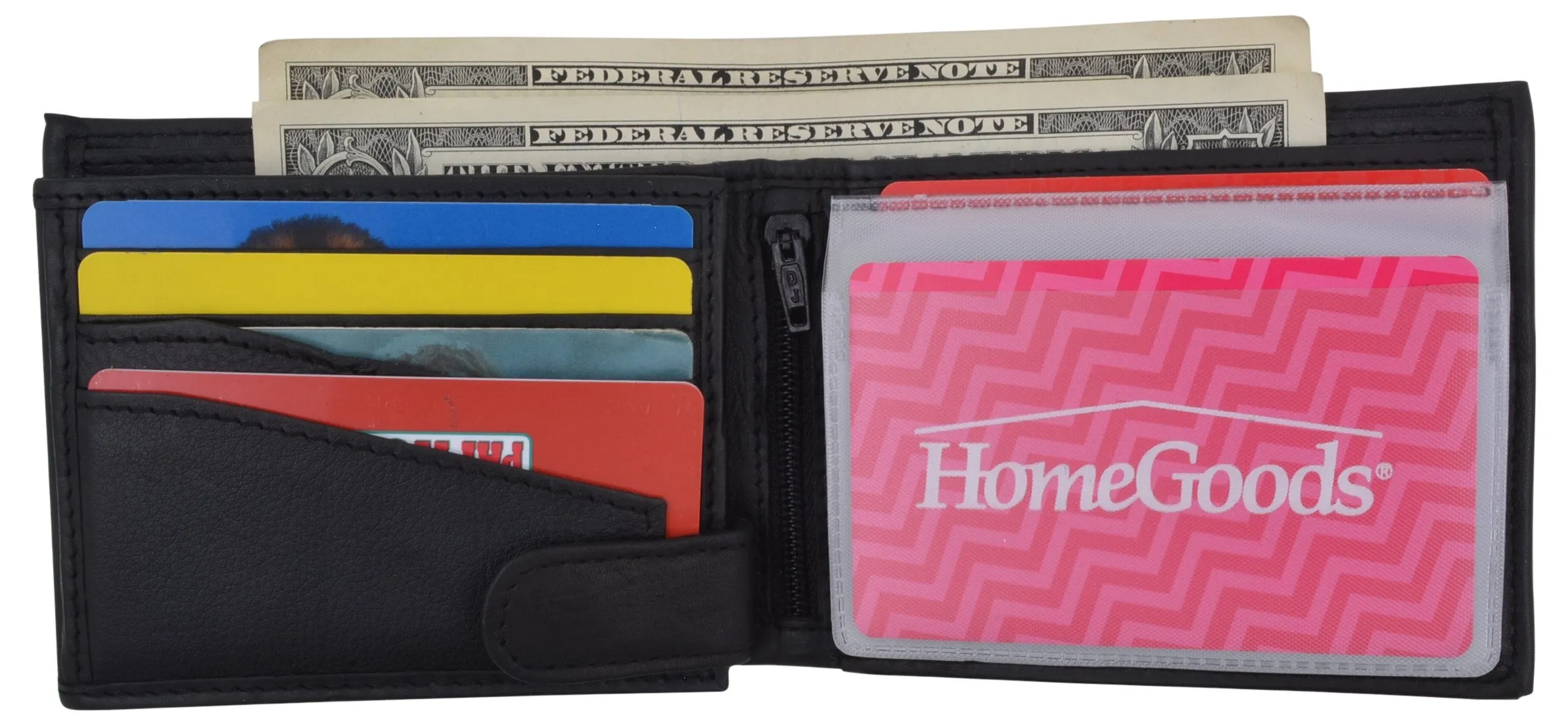 Premium Leather RFID Mens Credit Card ID Holder Wallet W/Interior Snap Closure RFIDCN1533