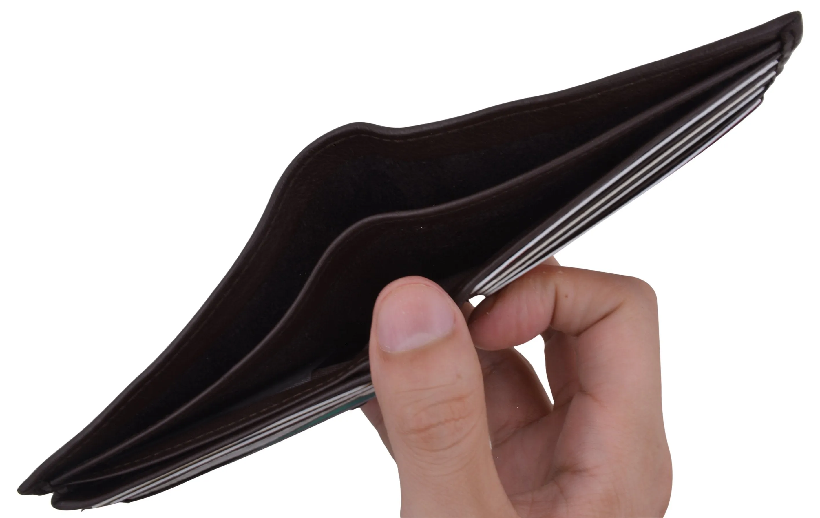 Premium Leather RFID Mens Credit Card ID Holder Wallet W/Interior Snap Closure RFIDCN1533