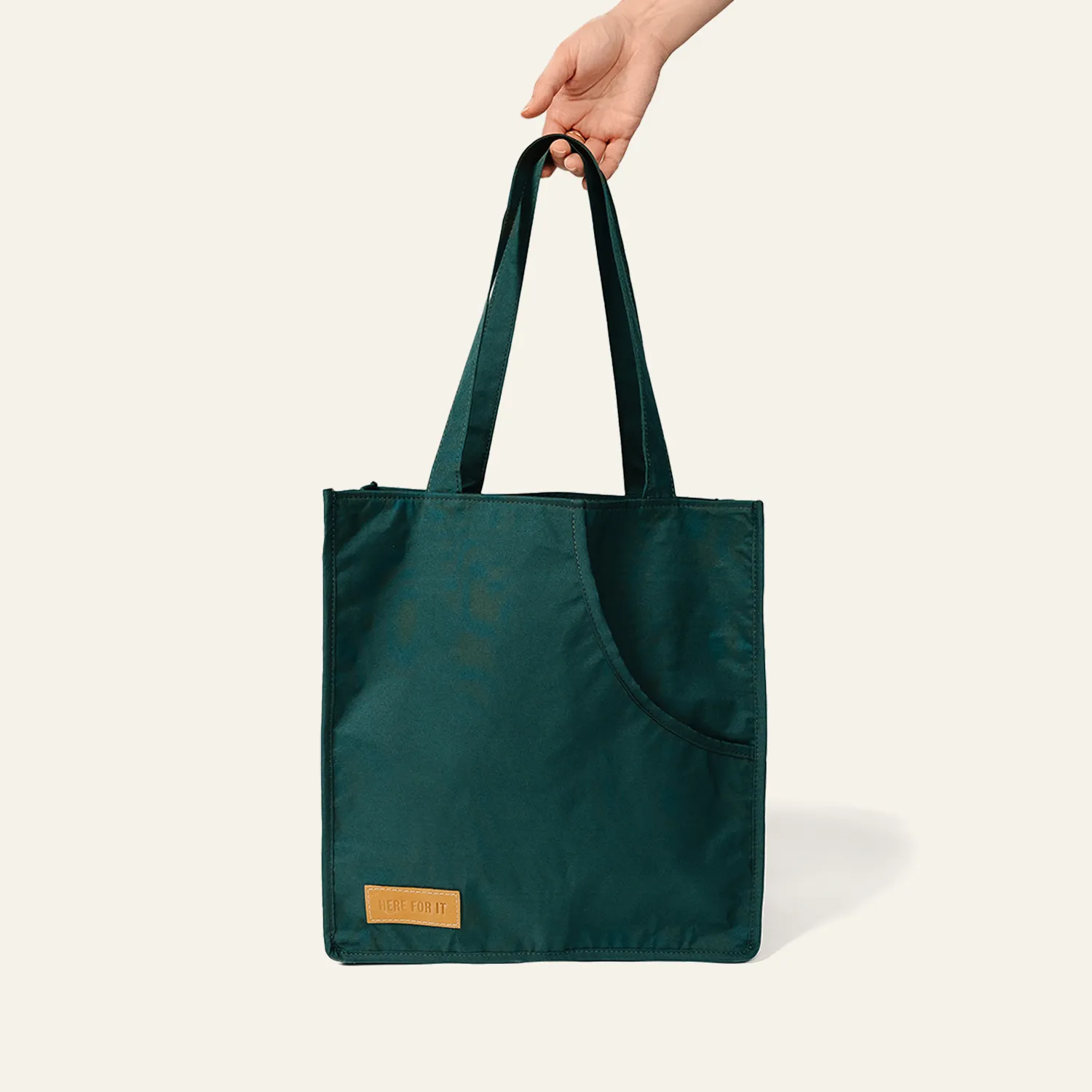 "Here for It" Green Tote Bag - Carry 117