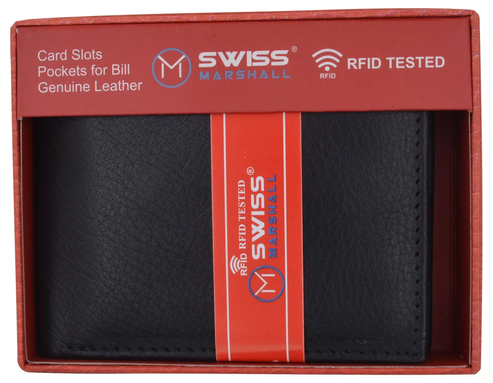 RFID Blocking Mens Premium Leather Credit Card Bifold Wallet W/ Removable ID Holder