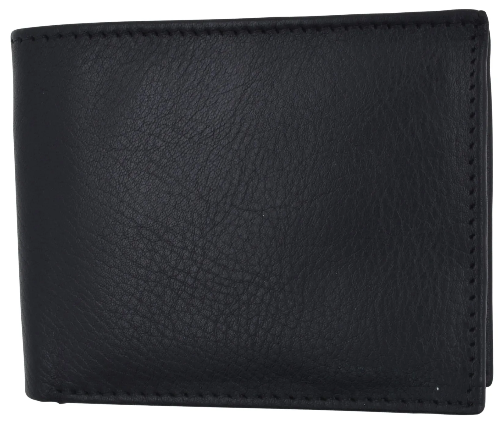 RFID Blocking Mens Premium Leather Credit Card Bifold Wallet W/ Removable ID Holder