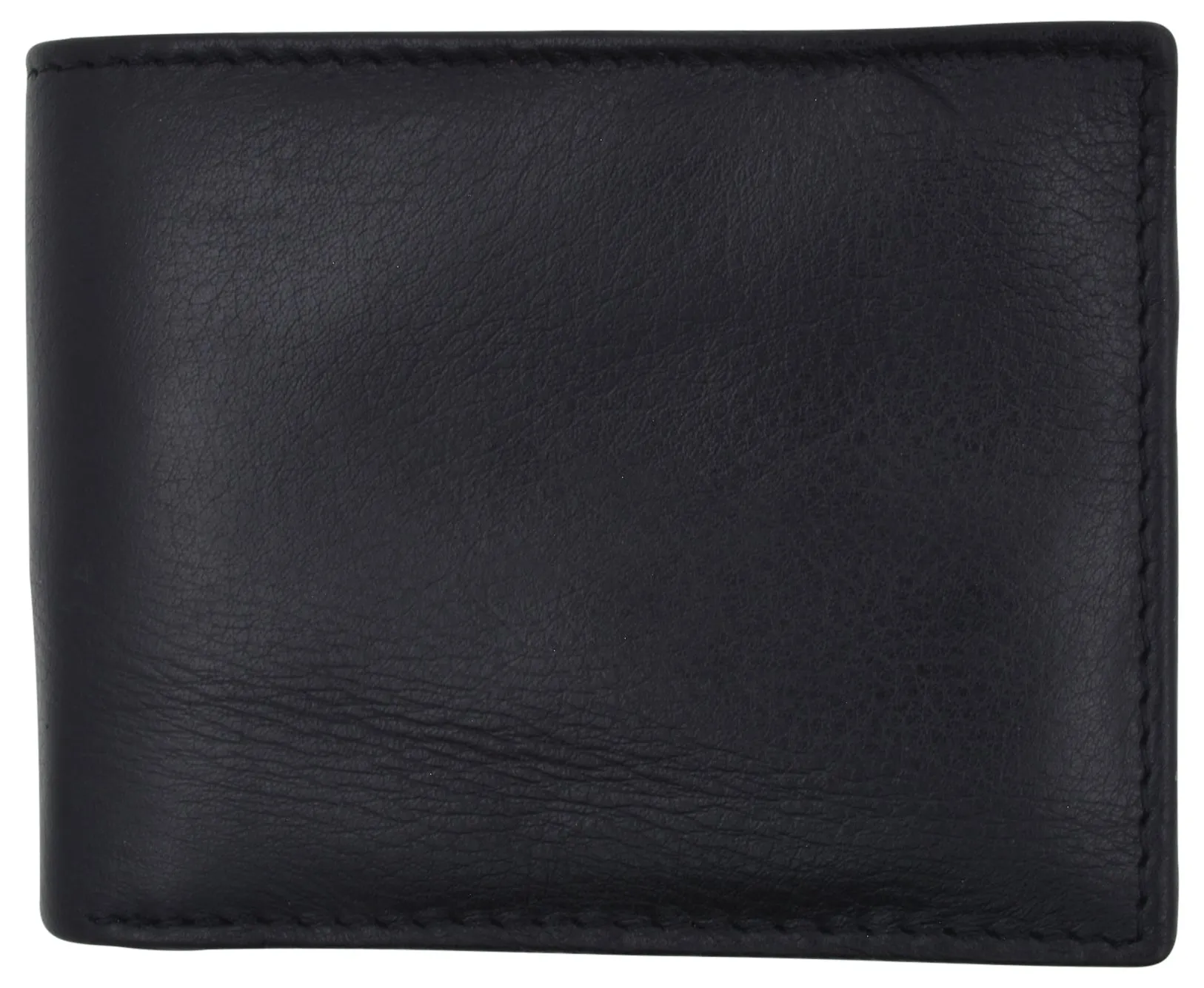 RFID Blocking Premium  Leather Black Men's Multi Card ID Holder Bifold Wallet with Gift Box