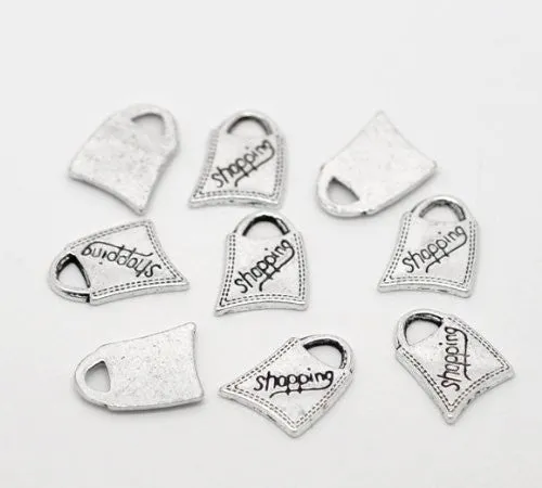 Shopping Bag Pendant for Necklace