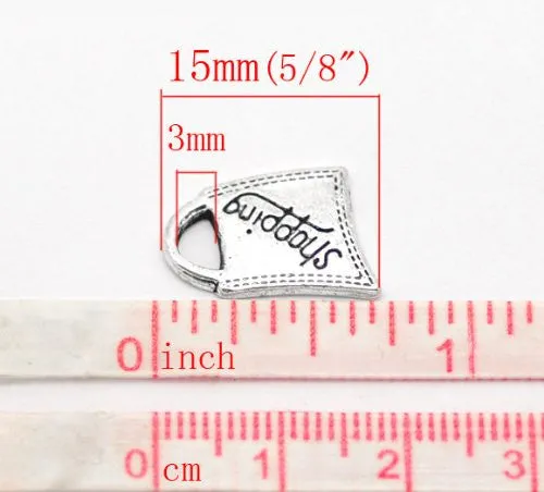 Shopping Bag Pendant for Necklace
