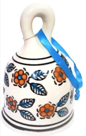 Shopping Shots Ceramic Bell 1 pc (Large Size, Height 5 inch) for mandir aarti pujan, Wall hangings, Wind chymes, Entry Gates, Home Decor, for puja, for Gardens.