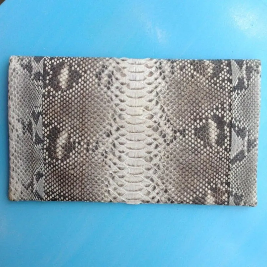 Snake Clutch - White & Grey