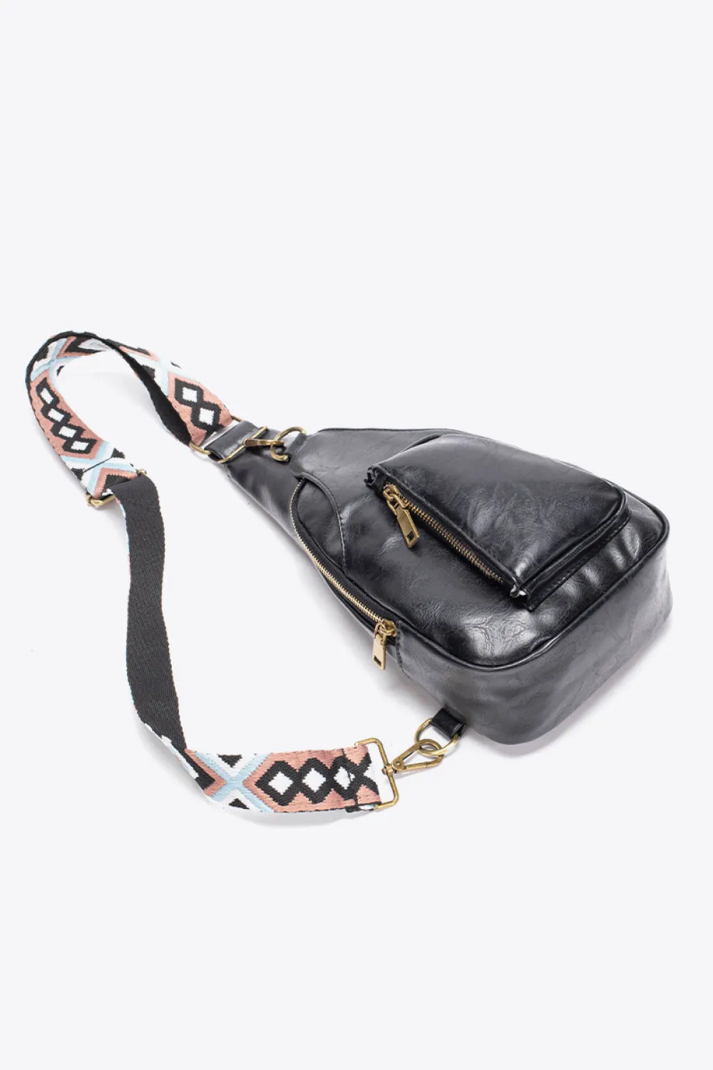 Street Smart Faux Leather Sling Bag