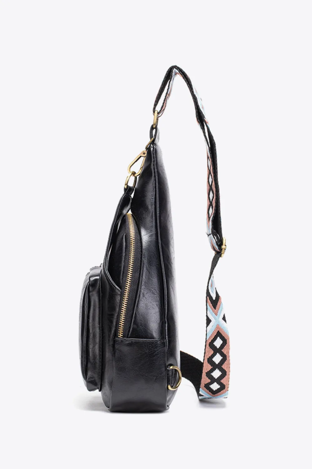 Street Smart Faux Leather Sling Bag