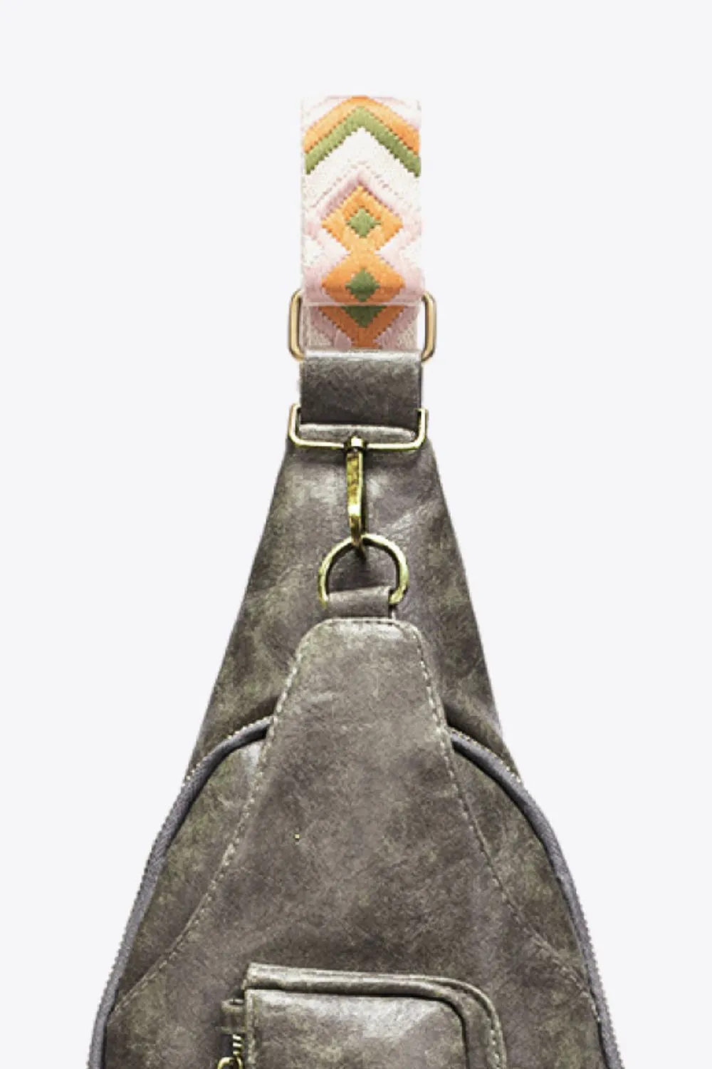 Street Smart Faux Leather Sling Bag