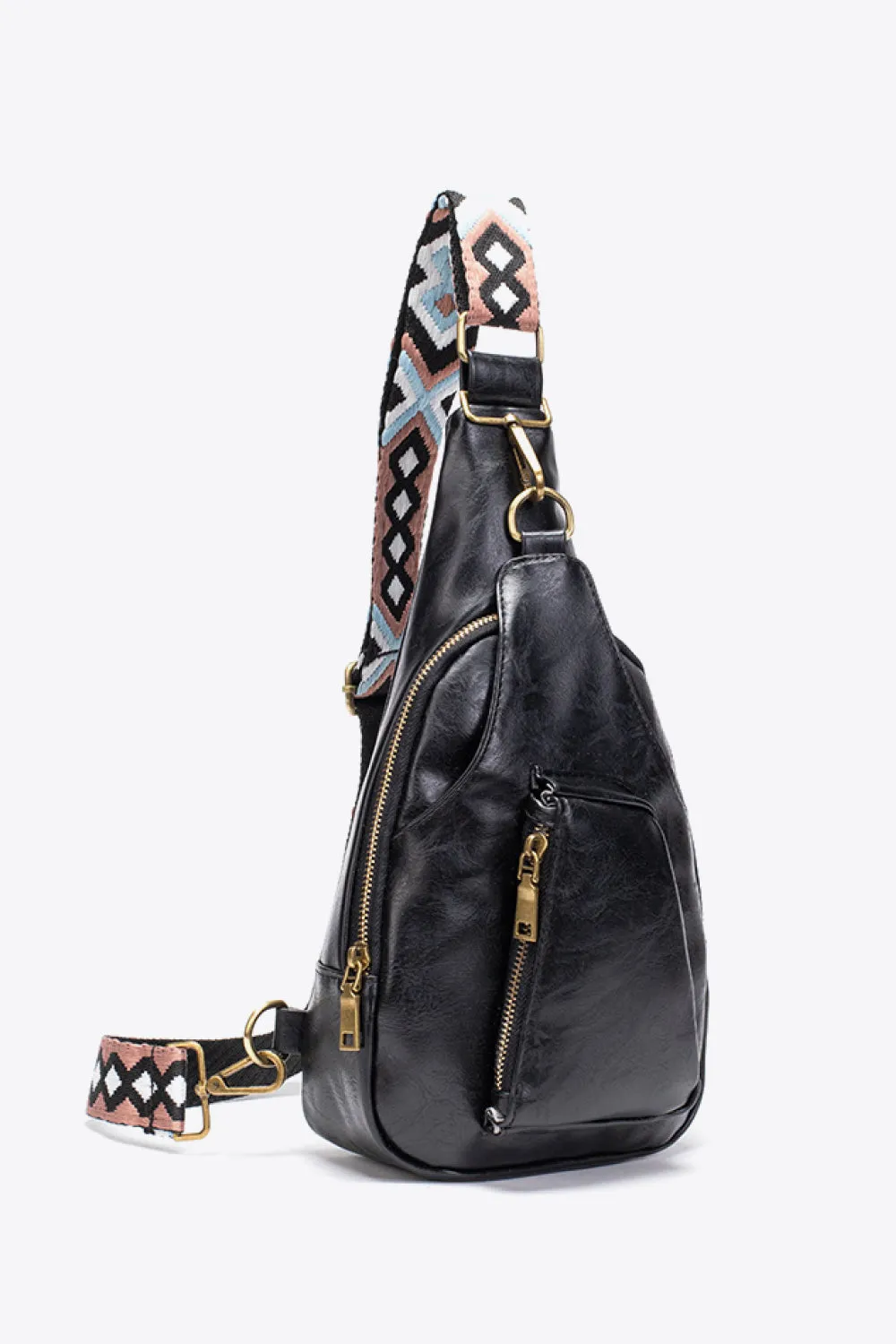 Street Smart Faux Leather Sling Bag